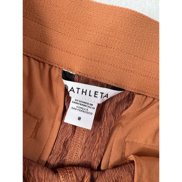 Athleta Wide  Pull-On Short Pant Zipped Pocket Travel Beach Women’s Sz 8 - Picture 6 of 12